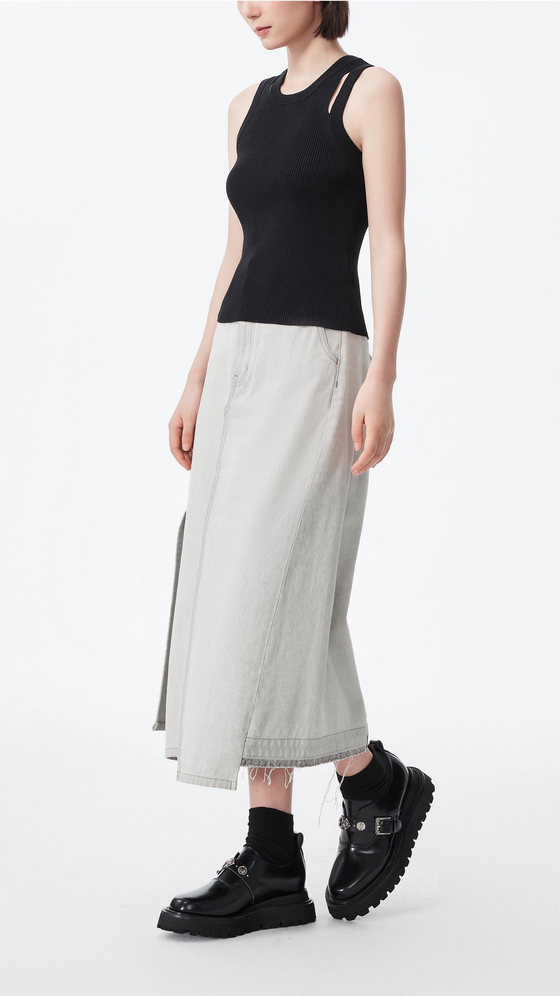 Rebuilt Cowboy Skirt Detachable Detail
