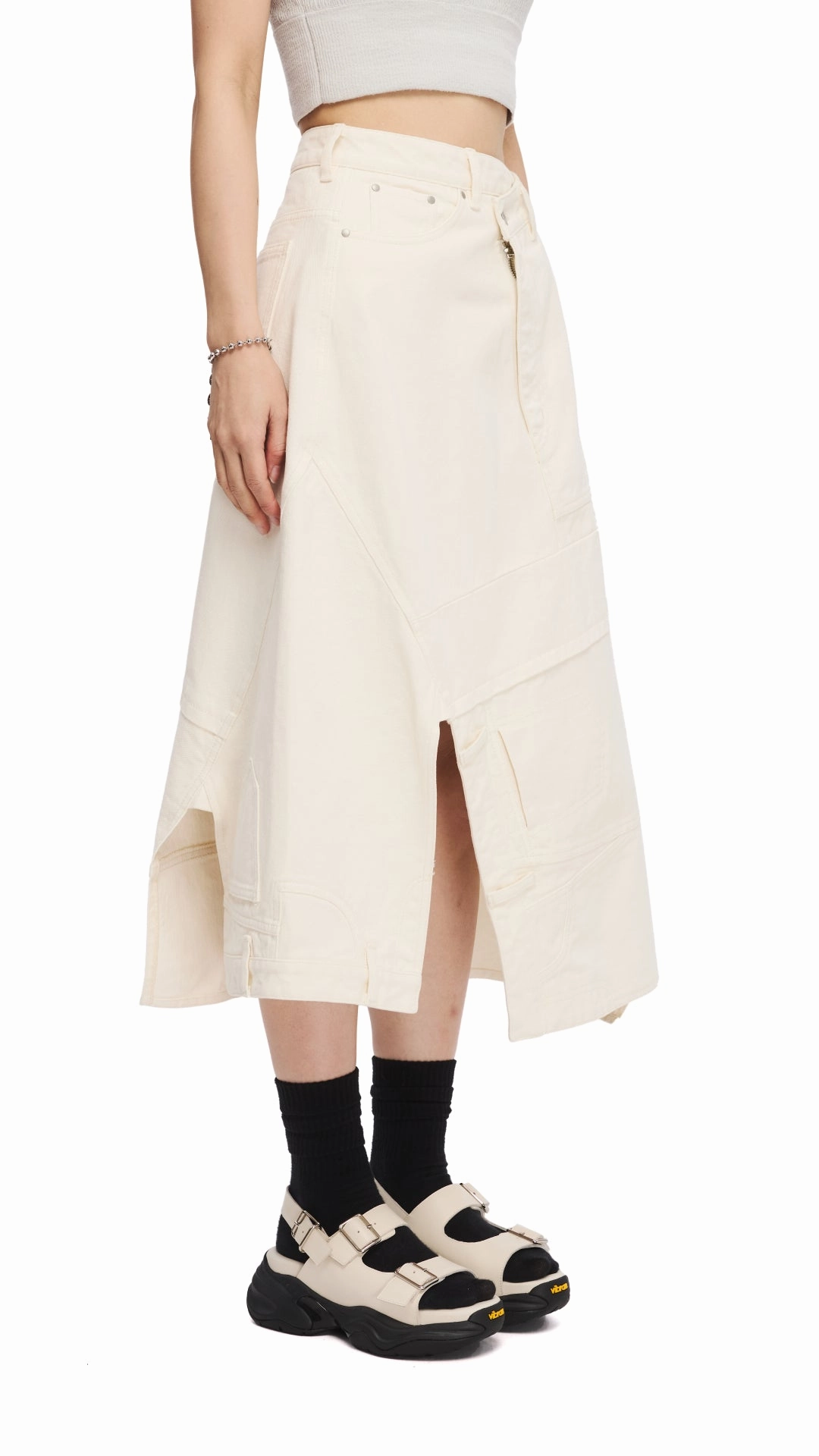 Rebuilt Denim Skirt Fresh Look