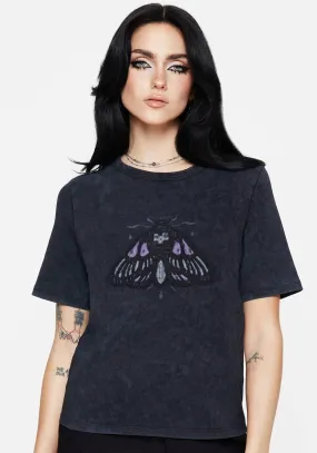 Summertime Cotton Moth Applique T-Shirt Comfortable Wear