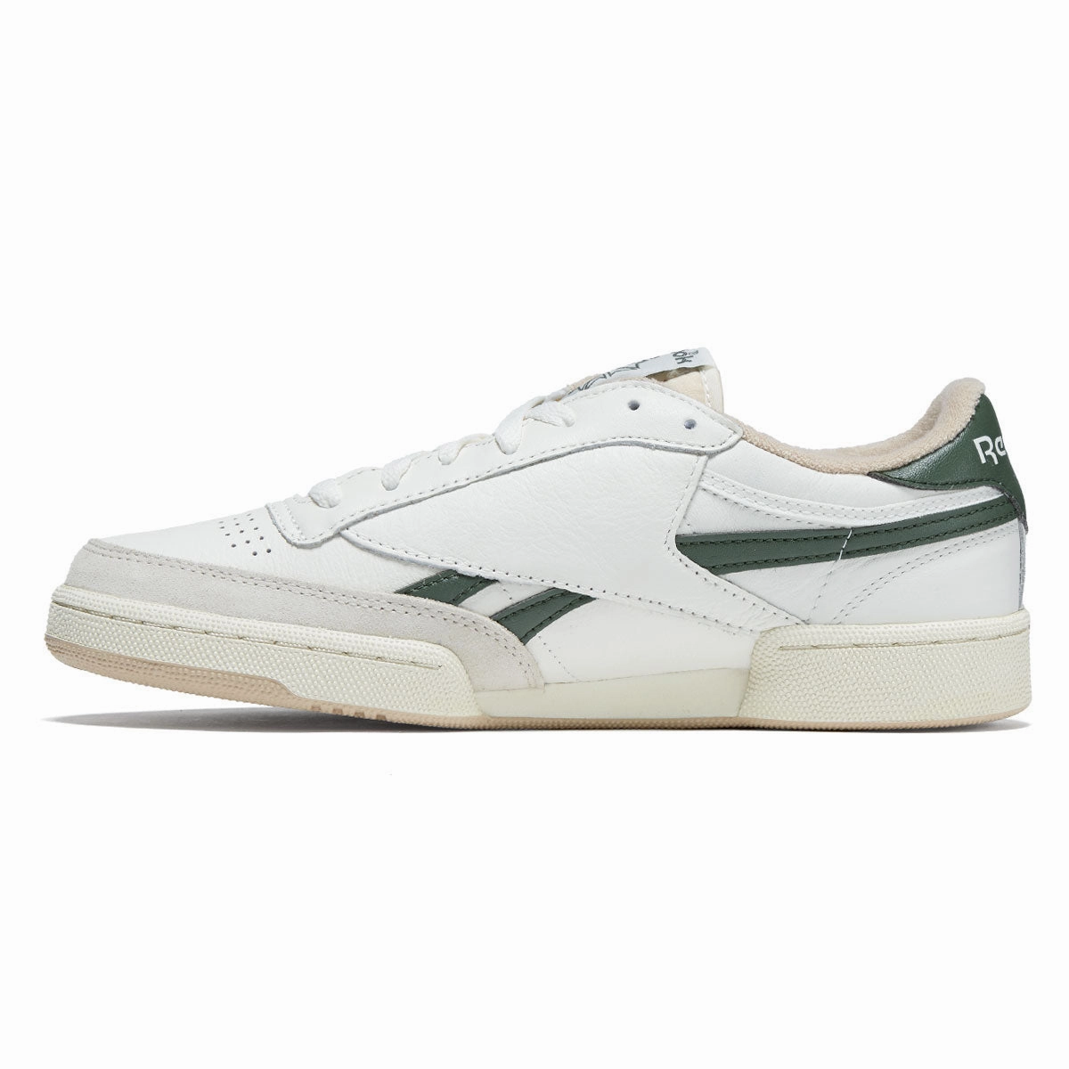 Reebok Club C Revenge Vintage Shoes - Chalk/Break Away Green/Tan Balanced Impact Power Grip
