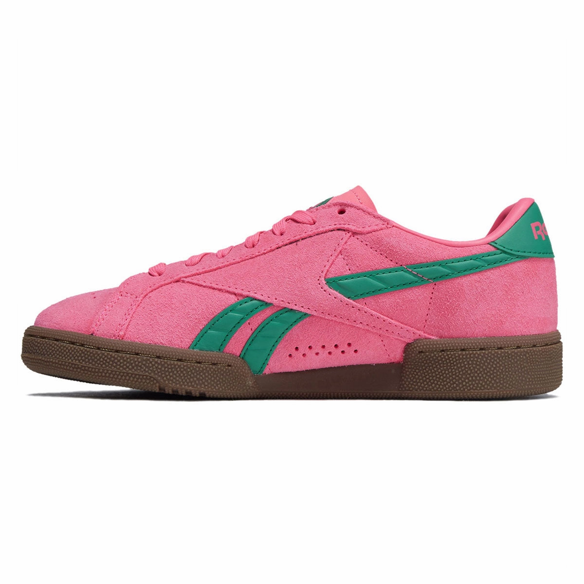 Core Routine Eco Friendly Material Reebok Womens Club C Grounds UK Shoes - Atomic Pink/Upgrade Green/Gum