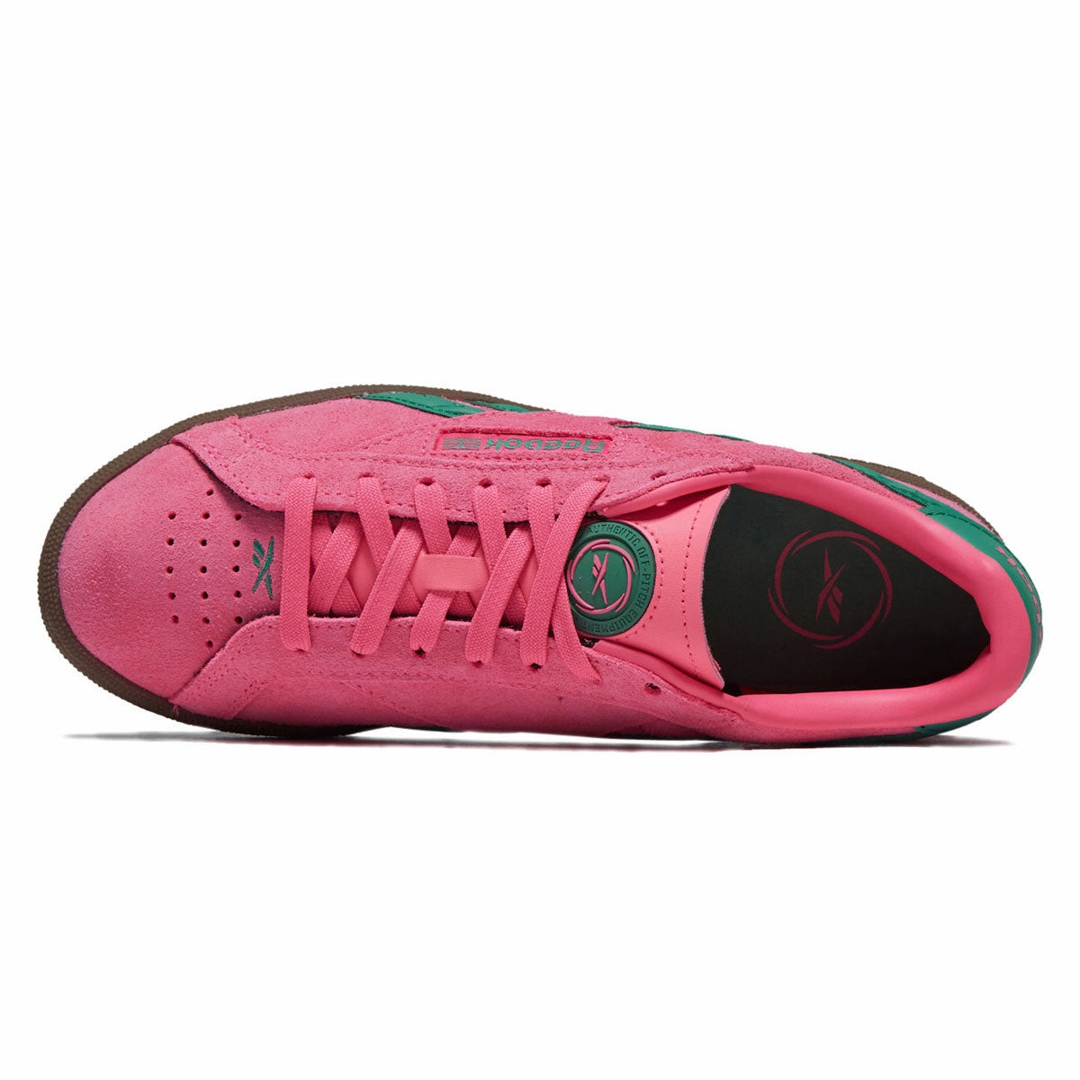 Reebok Womens Club C Grounds UK Shoes - Atomic Pink/Upgrade Green/Gum Energy Boost