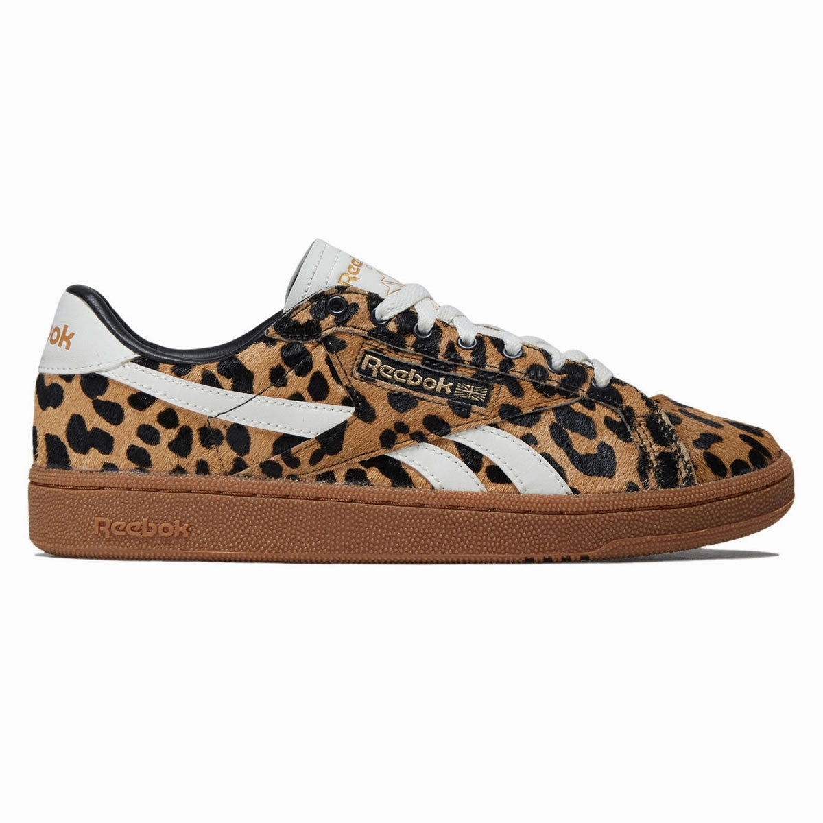 Orthopedic Certified Reebok Womens Club C Grounds UK Shoes - Cheetah/Cheetah/Chalk
