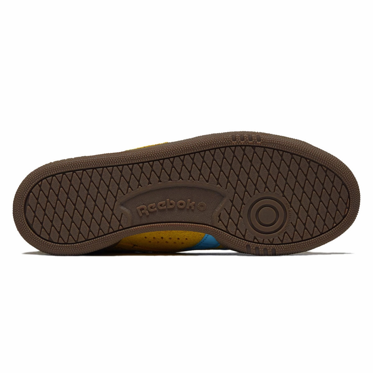 Reebok Womens Club C Grounds UK Shoes - Golden Haze/Future Cyan/Gum Shock Absorbing