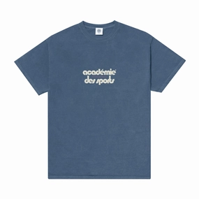 Vice 84 'Club Acad??mie' Vintage Washed Tee - Navy Unisex style