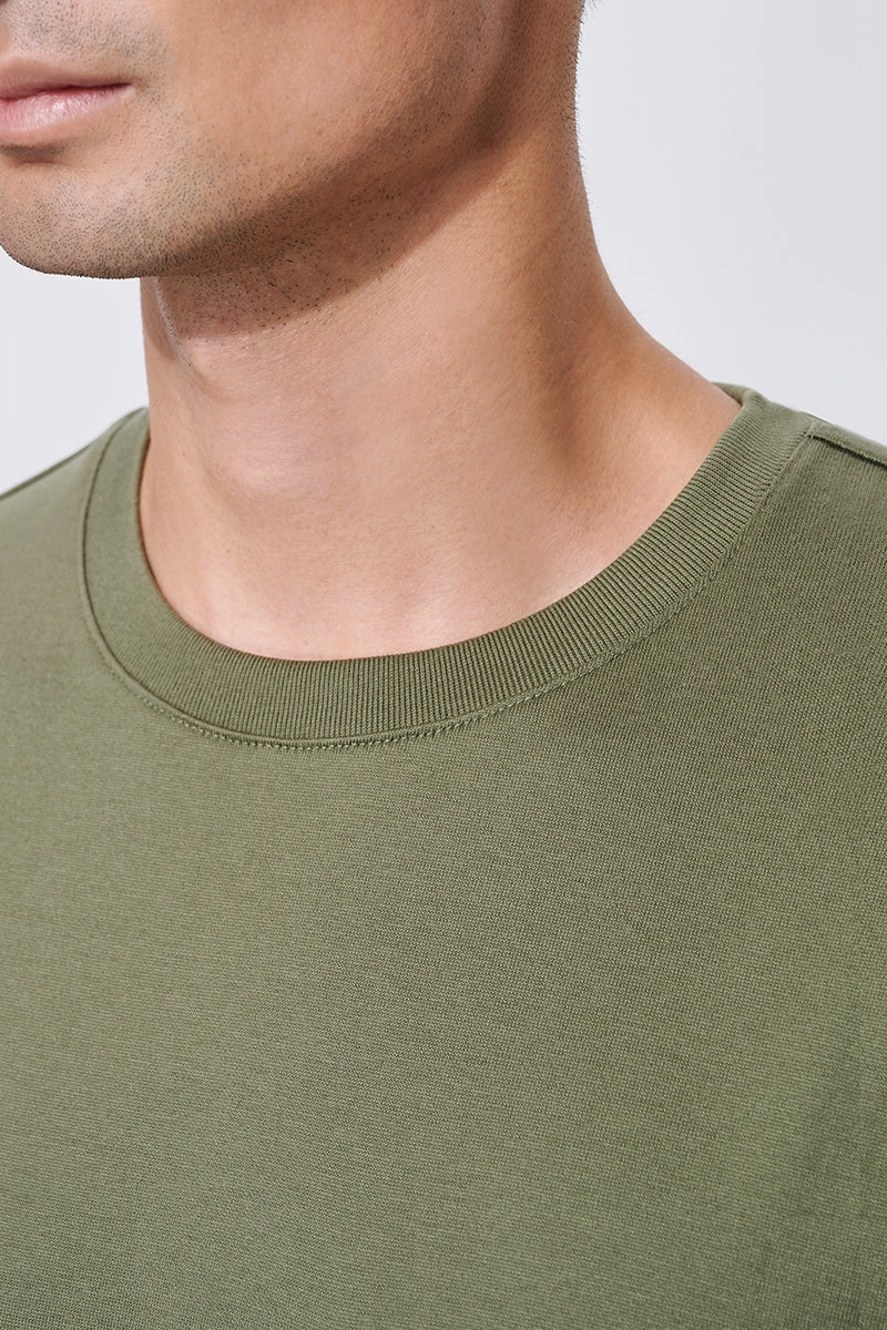 Regal Crew Neck Pocket T-Shirt | Olive GNE474 School Uniform Everyday Look Wear
