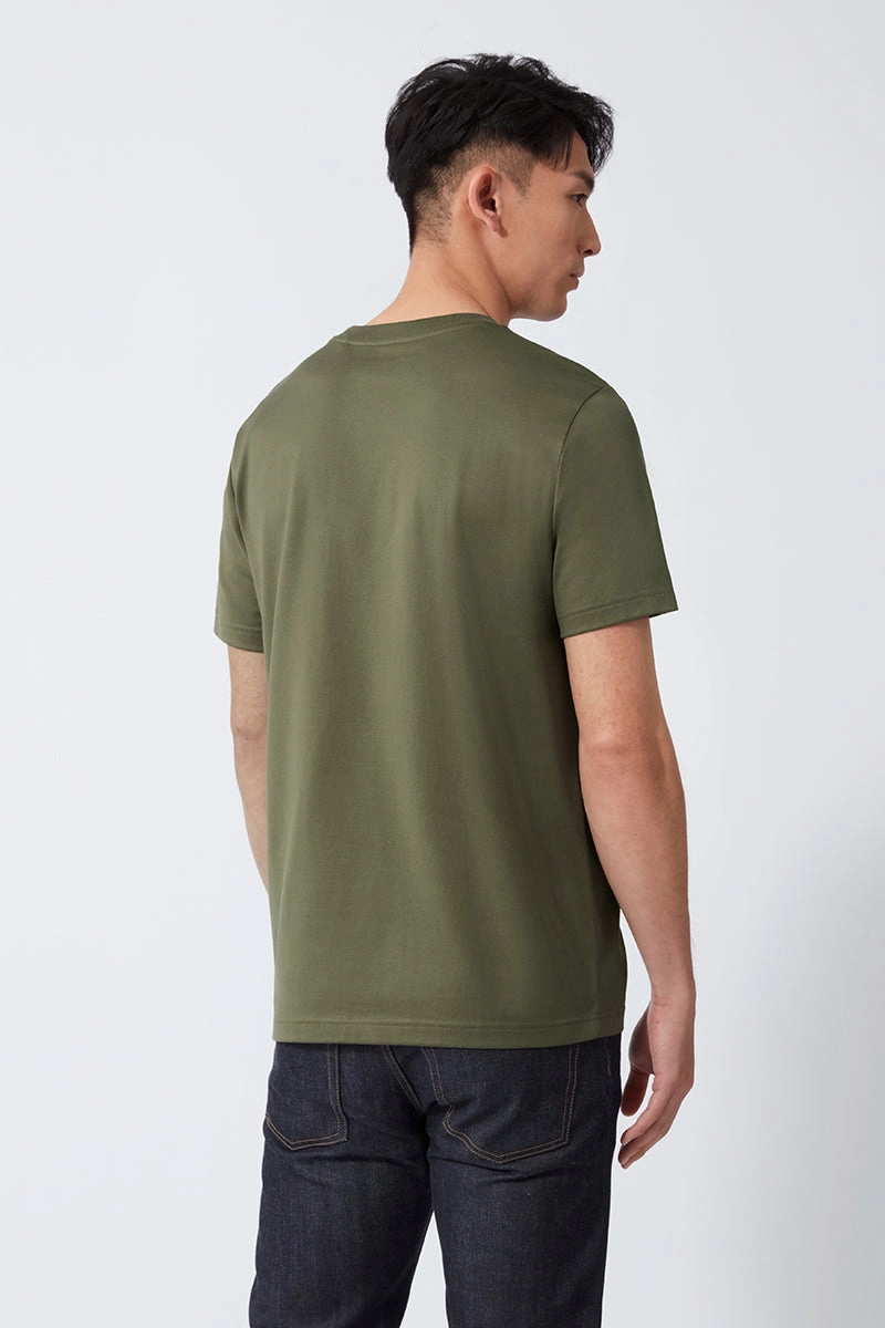 Regal Crew Neck T-Shirt | Olive GNE474 Fashion-Forward Fit