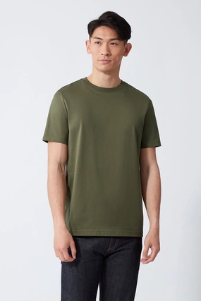 Temperature Regulating Regal Crew Neck T-Shirt | Olive GNE474