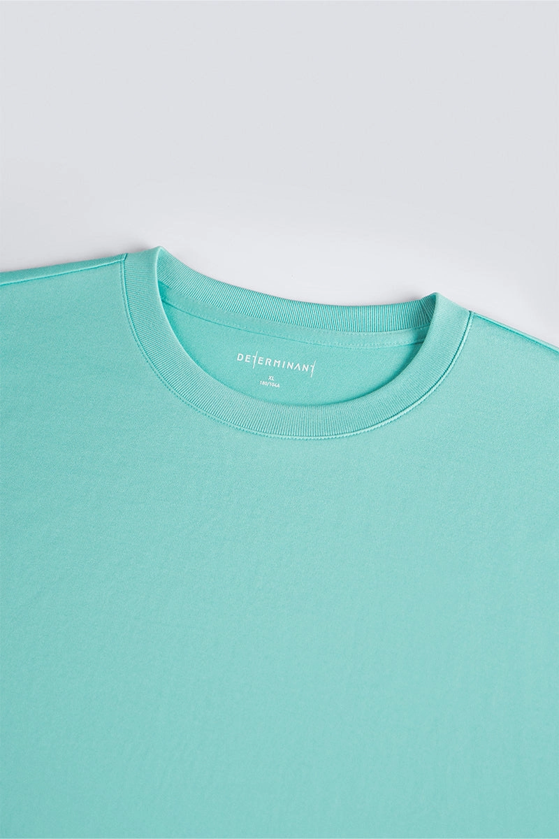 Ultra Soft Blended Textile Regal Crew Neck T-Shirt | Turquoise Green PT5218