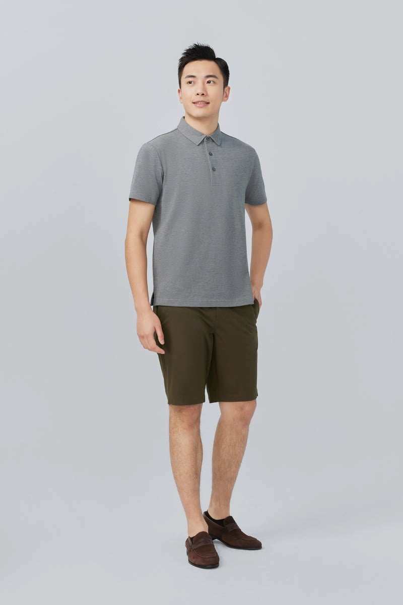 Comfortable Collar Smart Office Regal Pique Polo | Dark Grey EBCG30