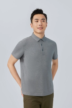 Effortless Look Regal Pique Polo | Dark Grey EBCG30