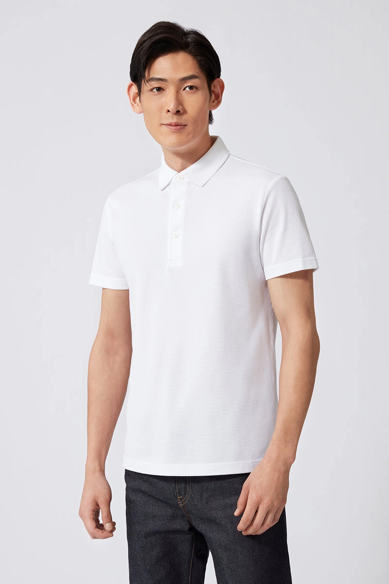 Regal Pique Polo | White WH001Z Curved Hemline Comfort Style