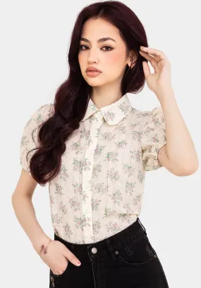 Friends Meetup Pleasance Cotton Puff Sleeve Blouse