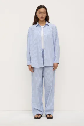 Nixie Stripe Shirt Sweat-Absorbing Workwear Ready
