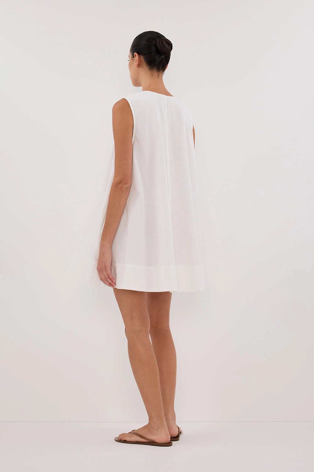 Confident Mood Airy Fit GABBY WHITE COTTON MINI DRESS
