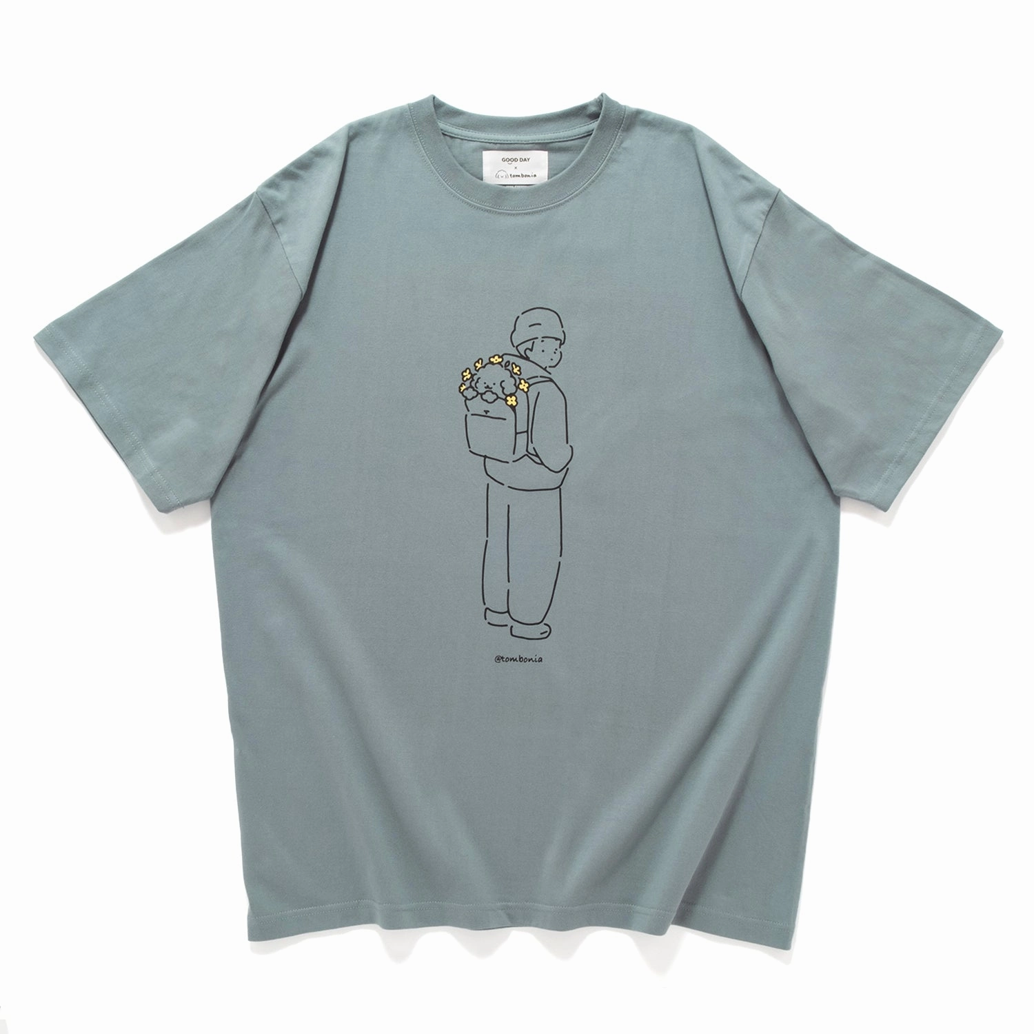 TexturedWeavePattern (EX593) Flowers Graphic Tee
