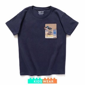 (ZT1539) Kids Toybox Ice Cream Van Pocket Tee Oversized Cut