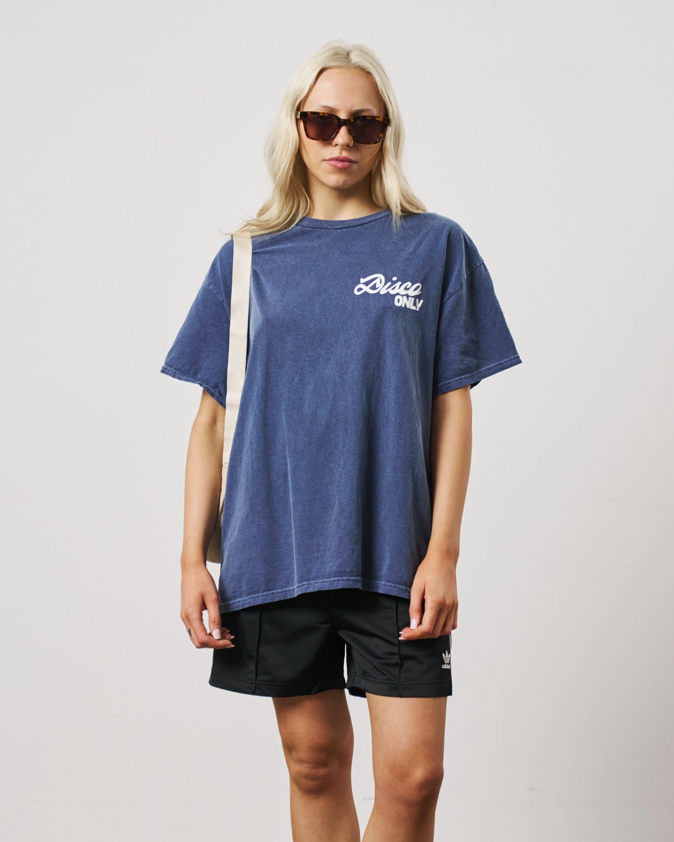 Casual Chic Look DISCO ONLY 'Time To Boogie' Vintage Washed Tee - Navy
