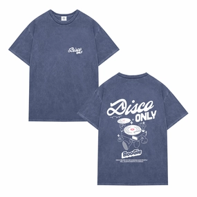 Everyday Essential DISCO ONLY 'Time To Boogie' Vintage Washed Tee - Navy