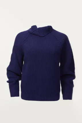 Basic Layer Fiona Sweater In Night Blue