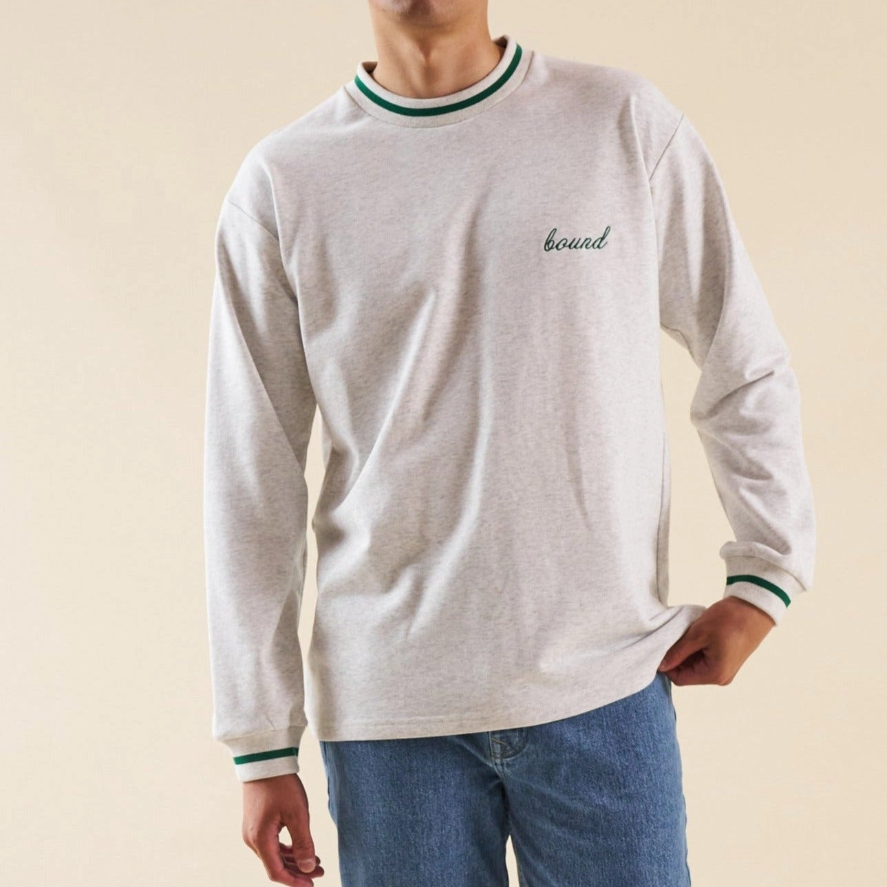 bound Ash Grey Longsleeve Tee Comfy Casual Chic Outfit