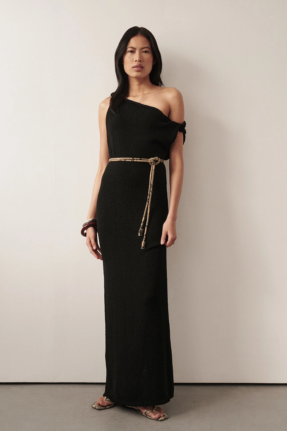 KARA BLACK KNIT SLEEVELESS MIDI DRESS Cozy Fit Trendy Comfort