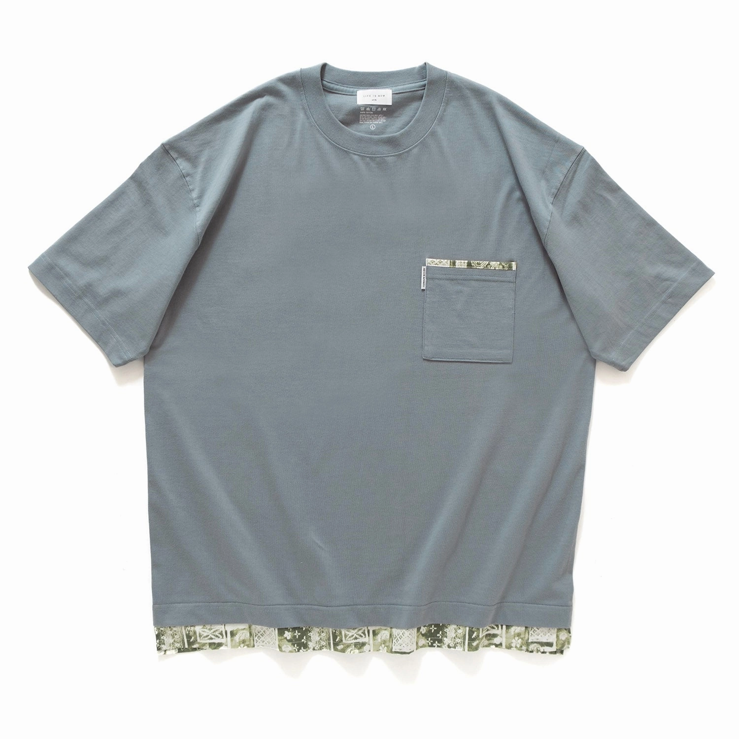 (ZT1202) Tie Dye Paisley Fake Layer Tee WrinkleResistant Everyday Style