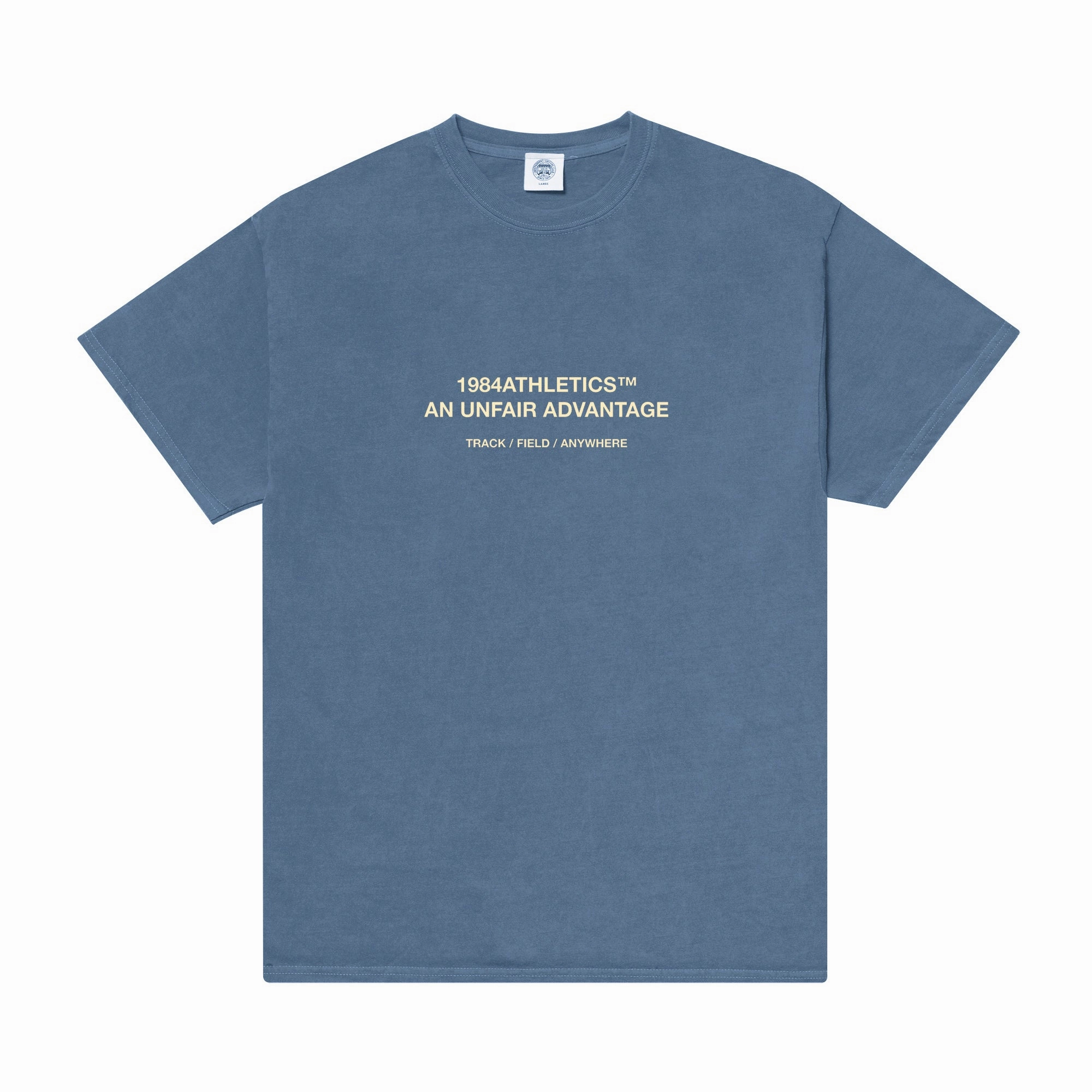Soft & Smooth Classic Outfit Style Vice 84 'Athletics' Vintage Washed Tee - Pacific Blue