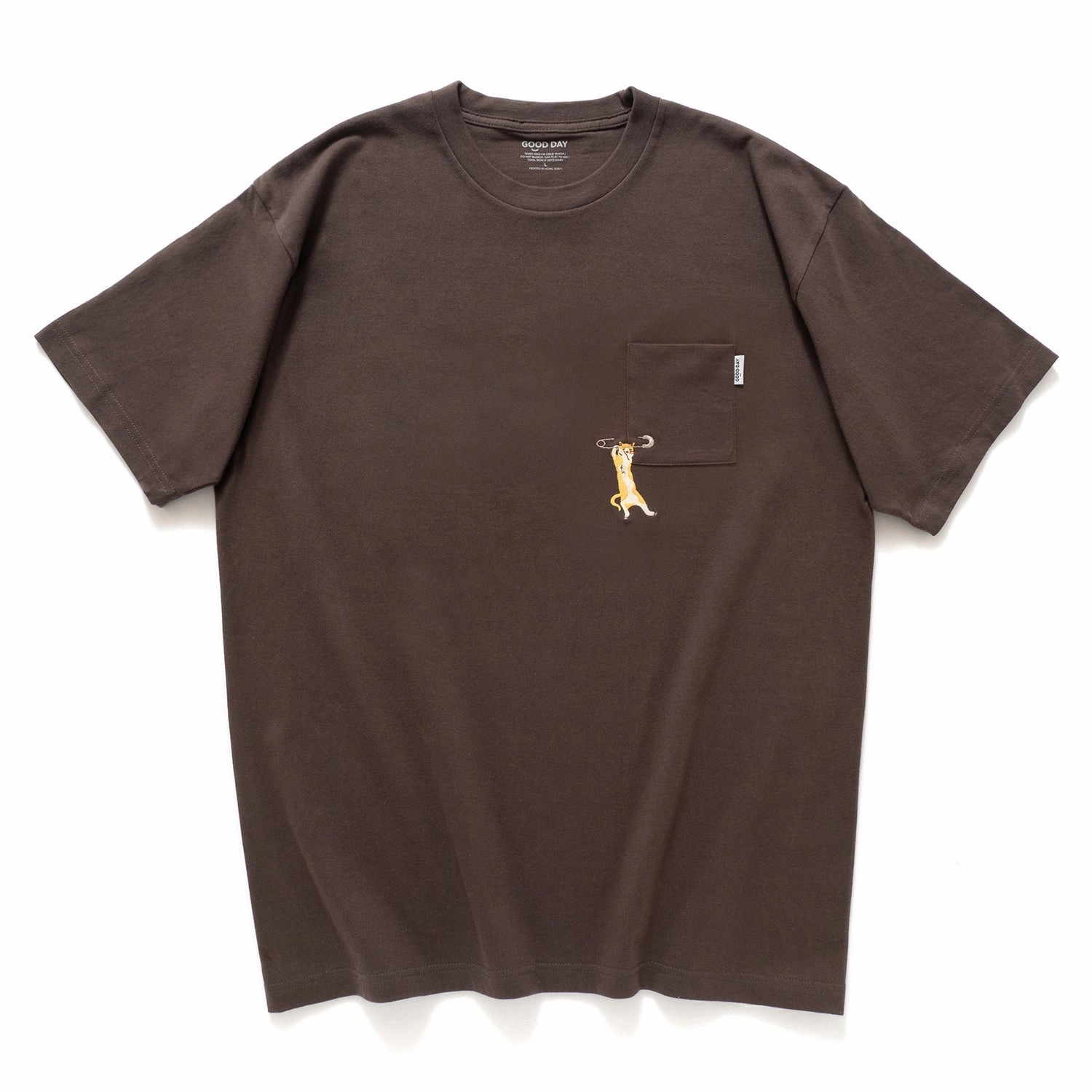(ZT1546) Hold On Tight Embroidery Pocket Tee Seasonal Must-Have