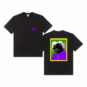 simple design Plus size clothing Mel?? x Club Bad 'Black Jaguar' Tee - Black