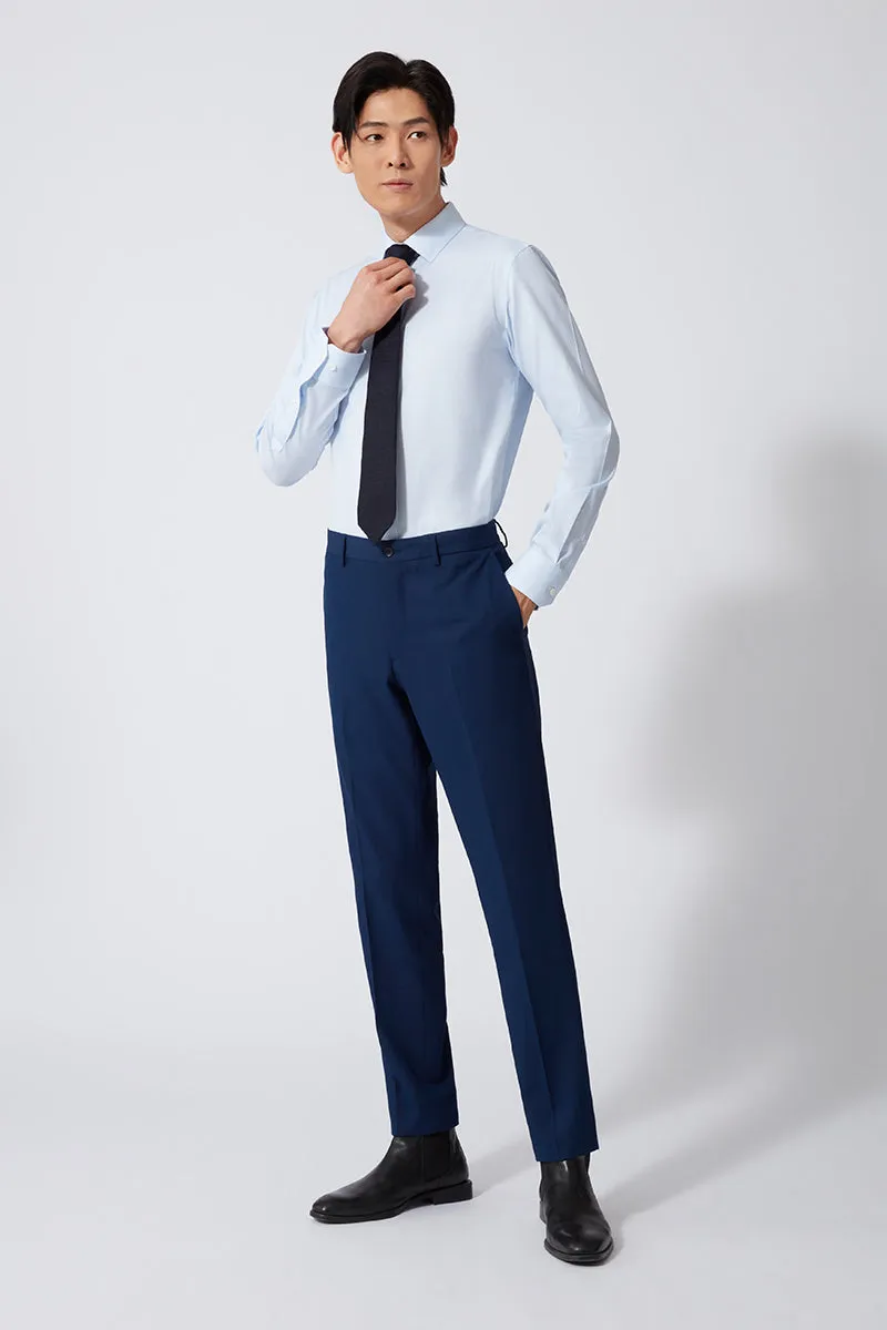 Wrinkle-Free Pinpoint Oxford Dress Shirt | Light Blue Stripes 1581NZ Petite Cut