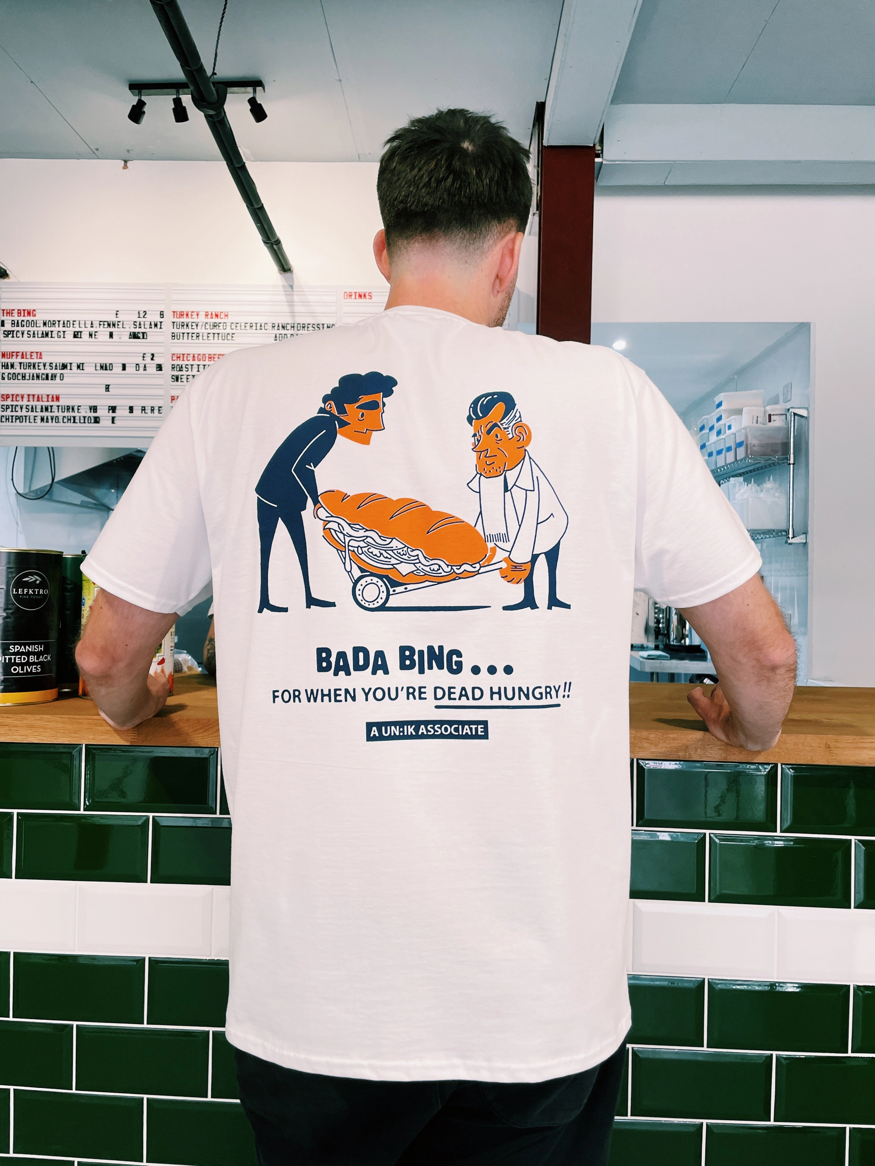 Bada Bing x UN:IK 'Dead Hungry' Tee - White Smooth Look