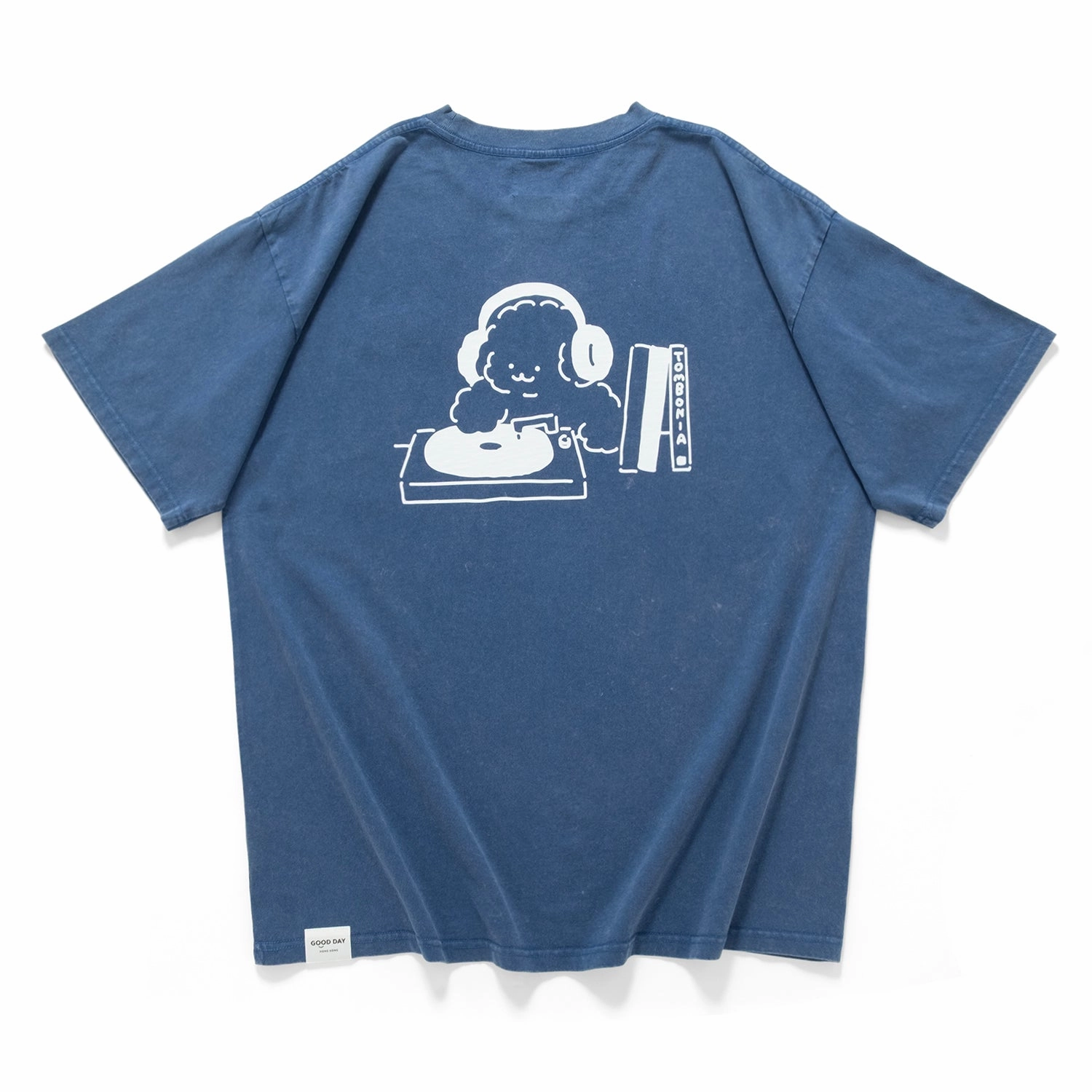 (EX594) Music Graphic Embroidery Washed Tee Plus size clothing