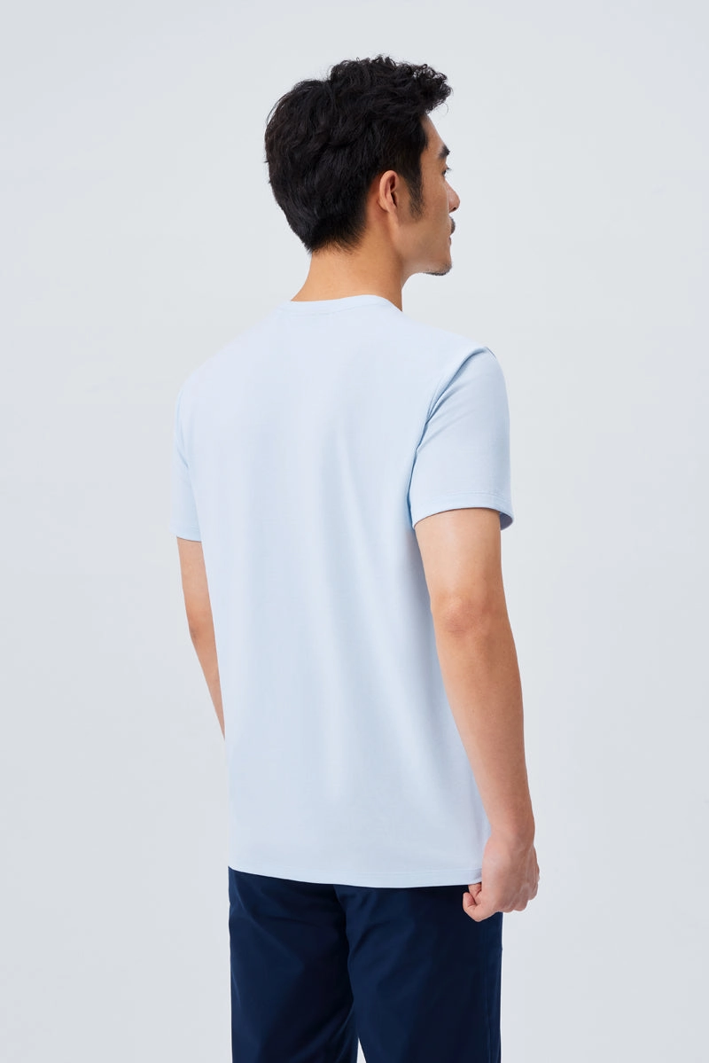 Eco Conscious Production Ultimate Fit VISDRY? Crew Neck T-Shirt | Light Blue BLE237
