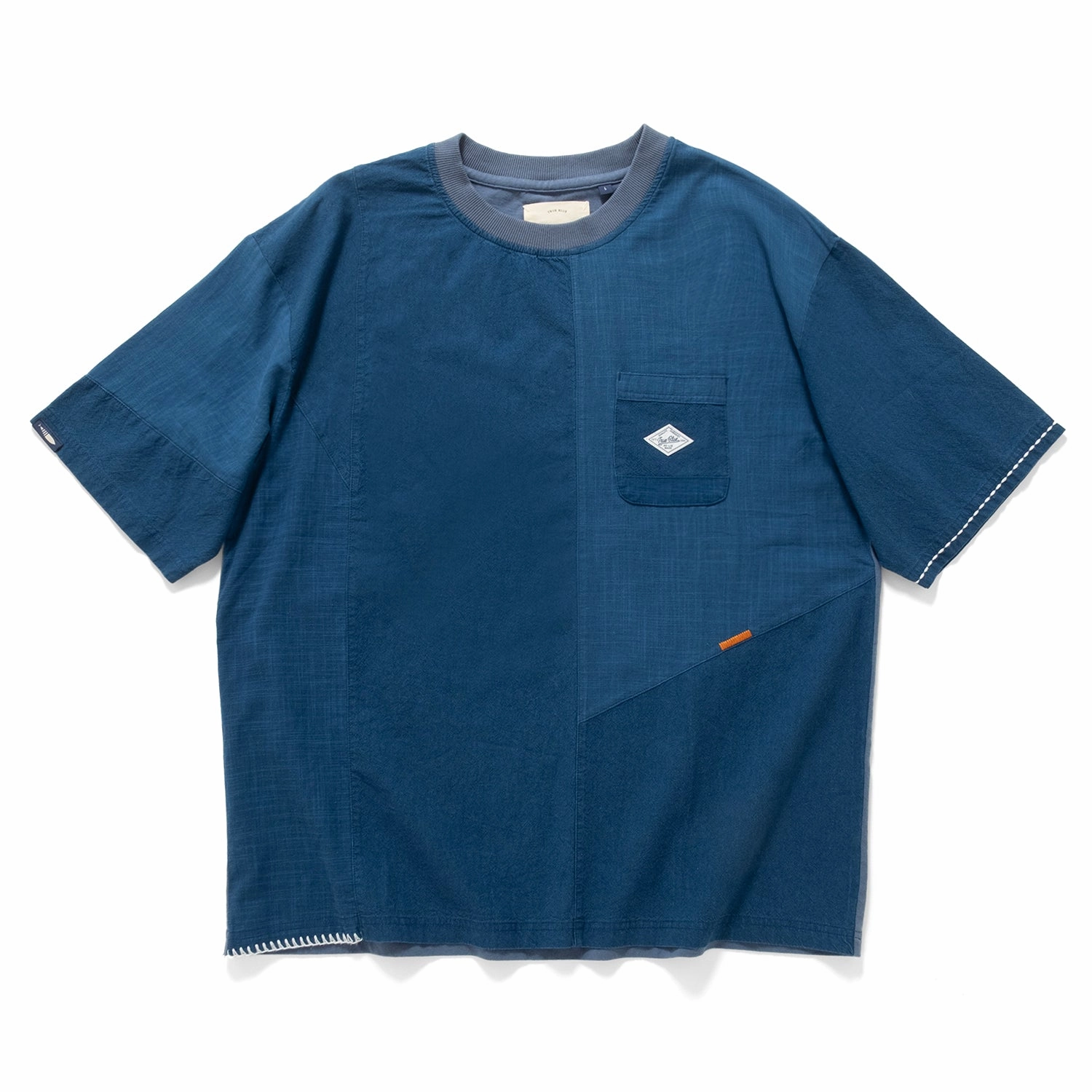 MultiPly Fabric (TP1602) Indigo Patchwork Tee