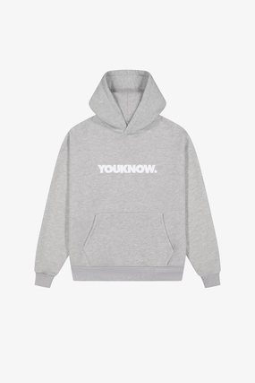 BLOCK HOODIE | Grey Stretch Blend Fabric