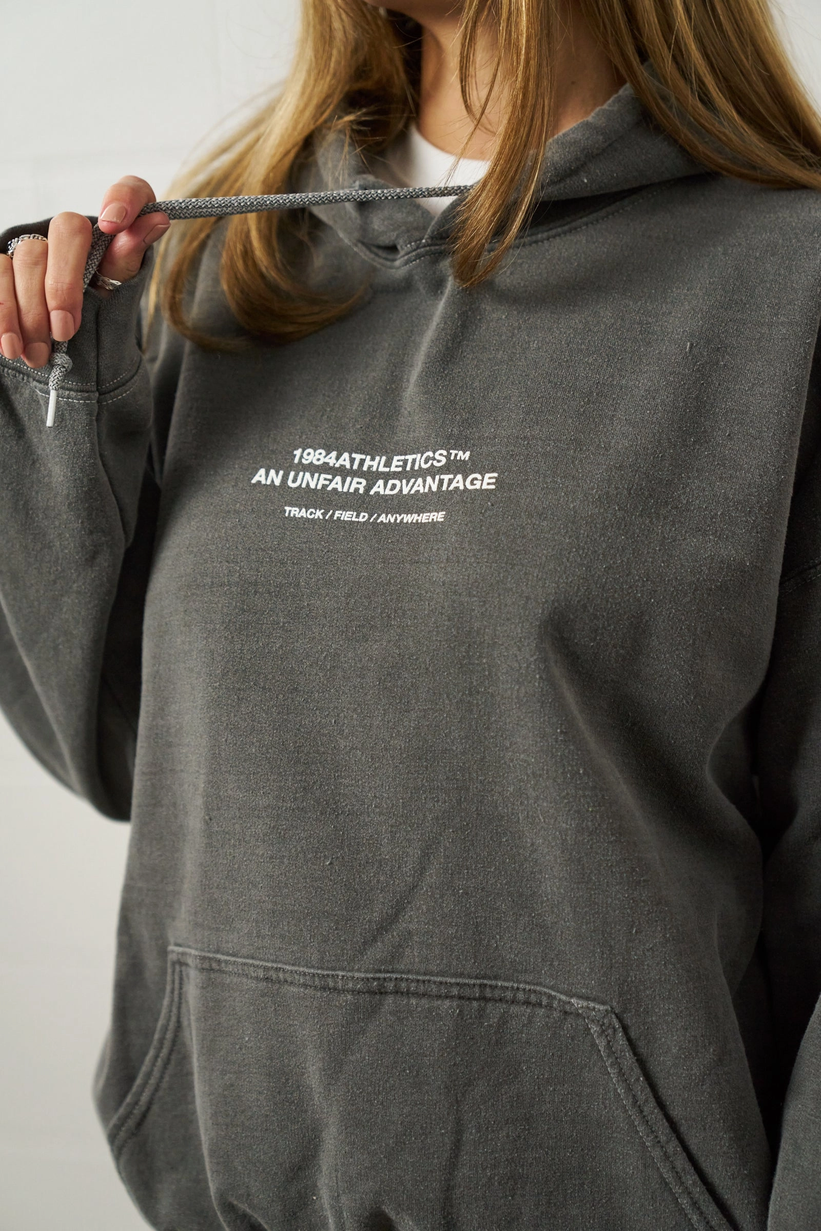 Vice 84 'Athletics' Vintage Washed Hoodie - Black performance costume