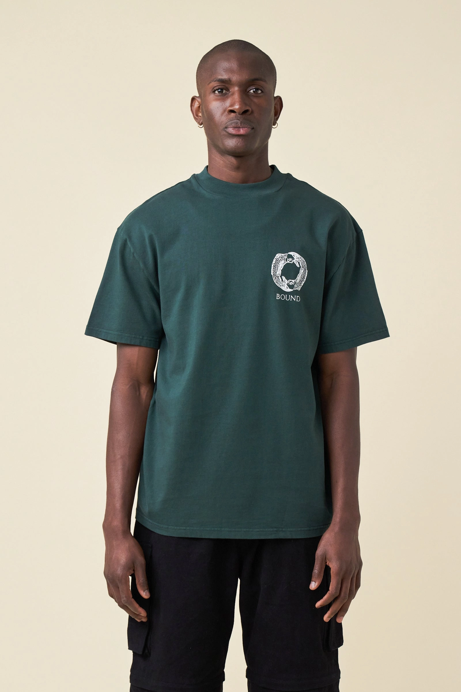 Outdoor Trend Look bound 'Angling Crest' Tee - Forest Green