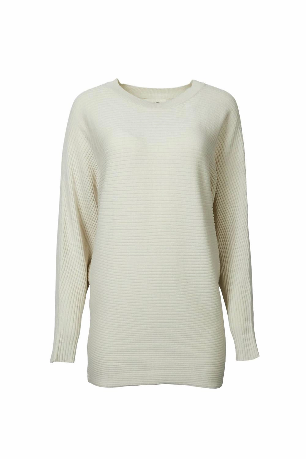 Ribbed Cotton-Blend Oversized Sweater In Pale Beige Comfort Knitwear Fashion-Forward Look