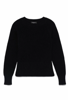 Ribbed Knit Sweater With Fitted Silhouette Outdoor Style