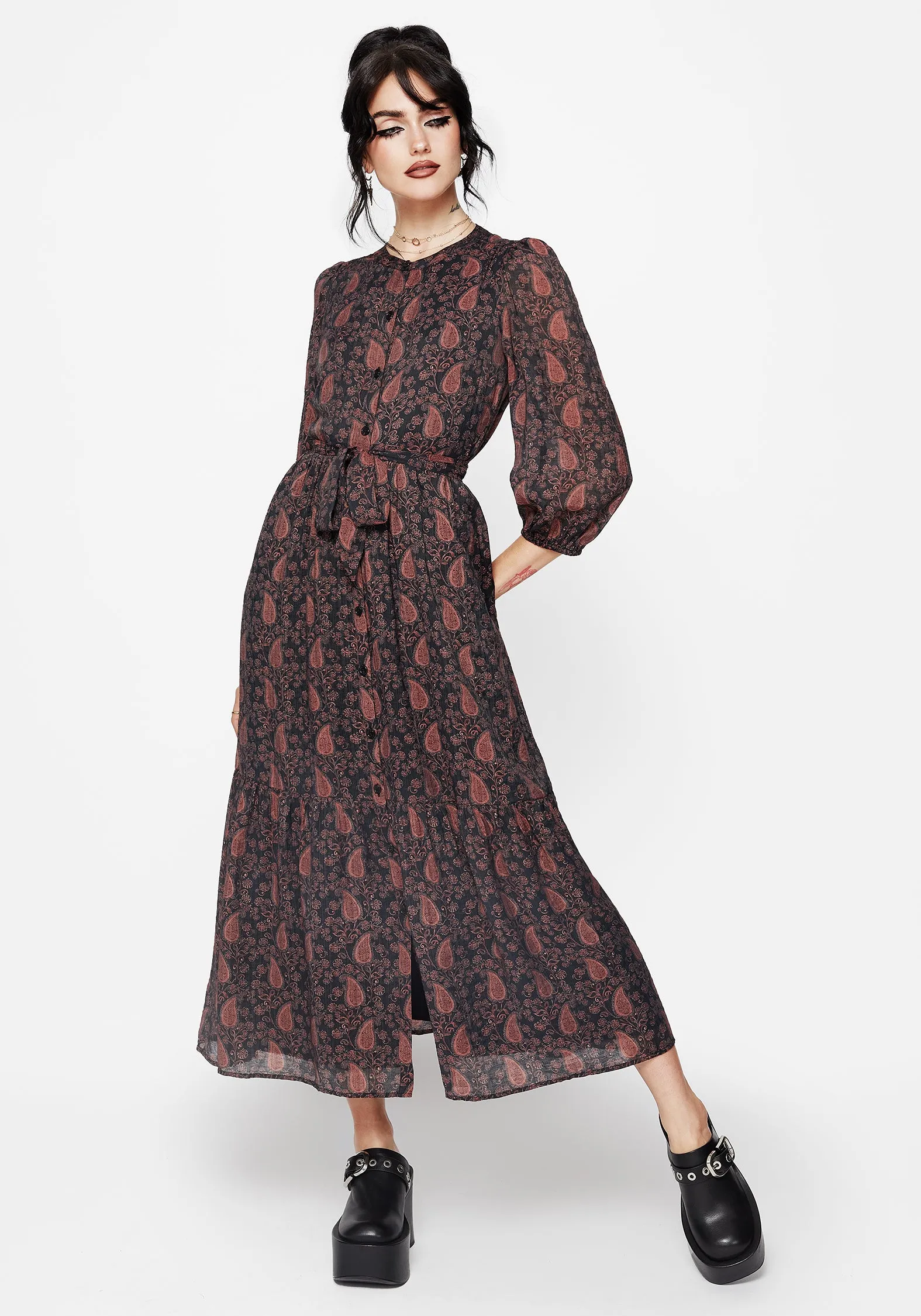 Modern Fit Isola Paisley Shift Midaxi Dress