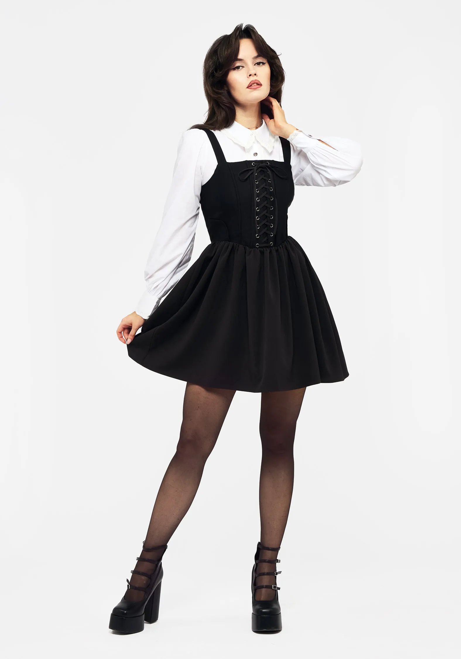 Flattering Silhouette SustainableCotton Miranda Mini Corset Dress