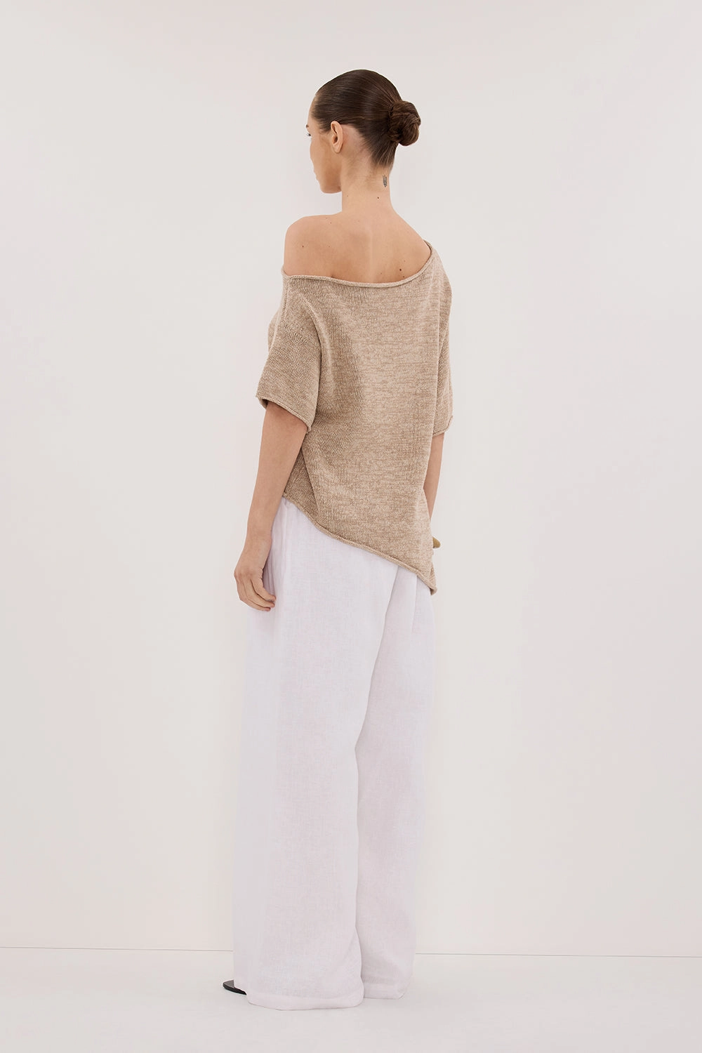 RICK NATURAL ASYM KNIT TOP Cool Layer Wear