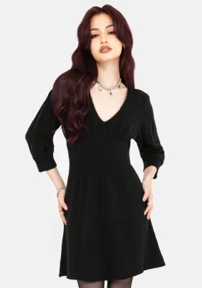 Fluid movement Ritual Gothic Architecture Cable Knit Mini Dress