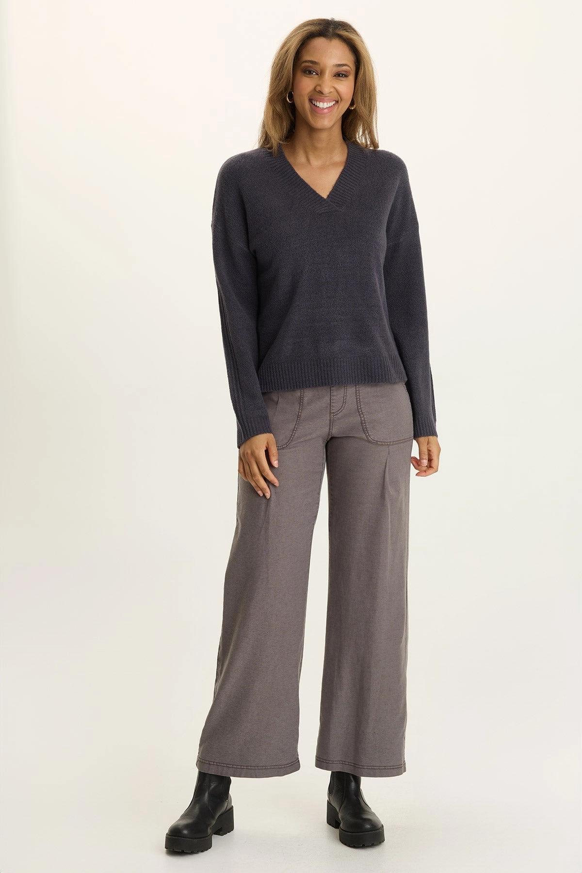 work mode Riven Twill Wide Leg Pull-On Pant