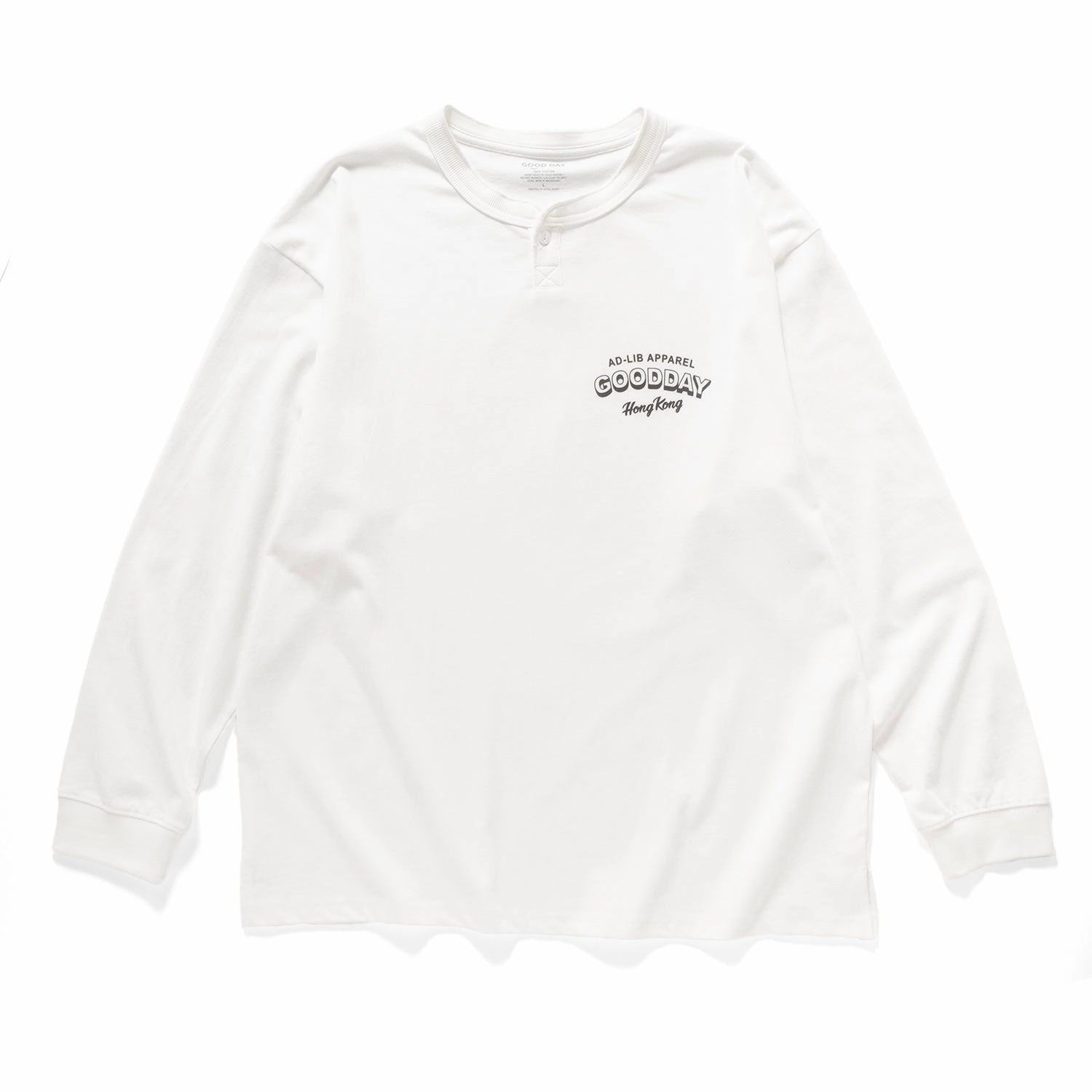 MinimalBranding (ZT1617) Henley Neck Long Sleeve Tee (Online Exclusive)