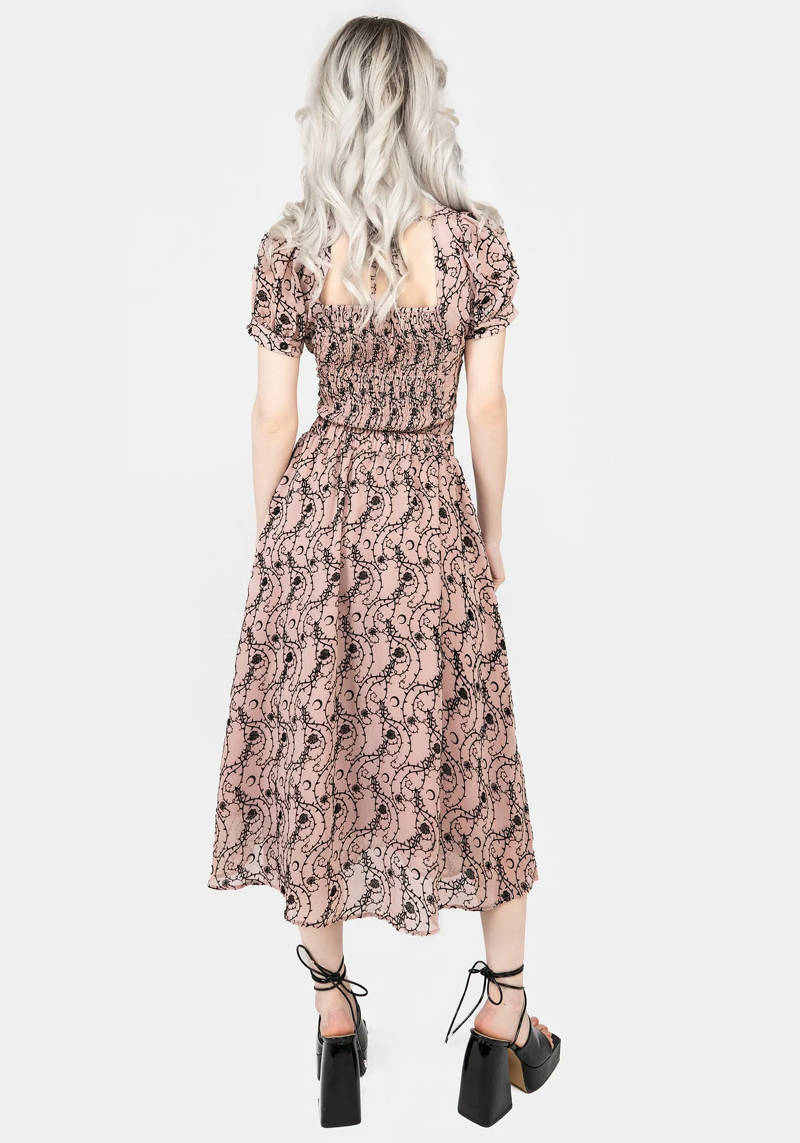 Urban Fashion Rosethorn Ruffle Midi Skirt