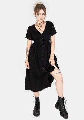 Retro Mood Rowan Linen Button Up Midi Dress