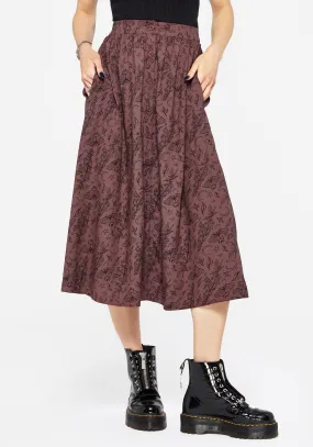 Tiered hem Roxana Moth Foxglove Button Down Midi Skirt