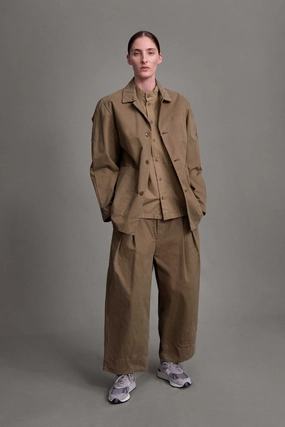 Wind Resistant Fabric Windproof Hood THE MECHANIC JACKET / WORK TWILL CARDAMOM